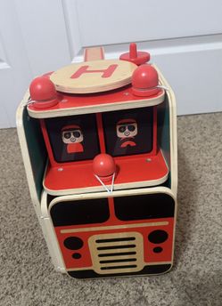 FAO Schwartz Wooden Fire Truck