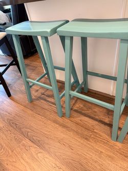 TEAL BARSTOOLS 29 IN HIGH