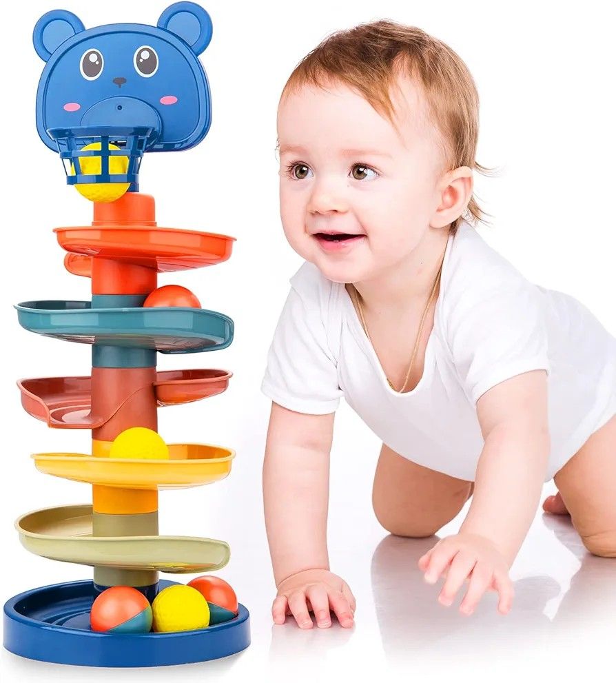 Beestech Ball Tower for Toddlers, Ball Drop and Roll Tower, Educational Development Toys for 2, 3, 4 Years Old Boys, Girls, Toddler Activities