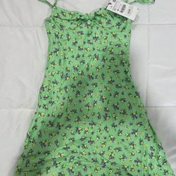 Green Zara Dress Xs