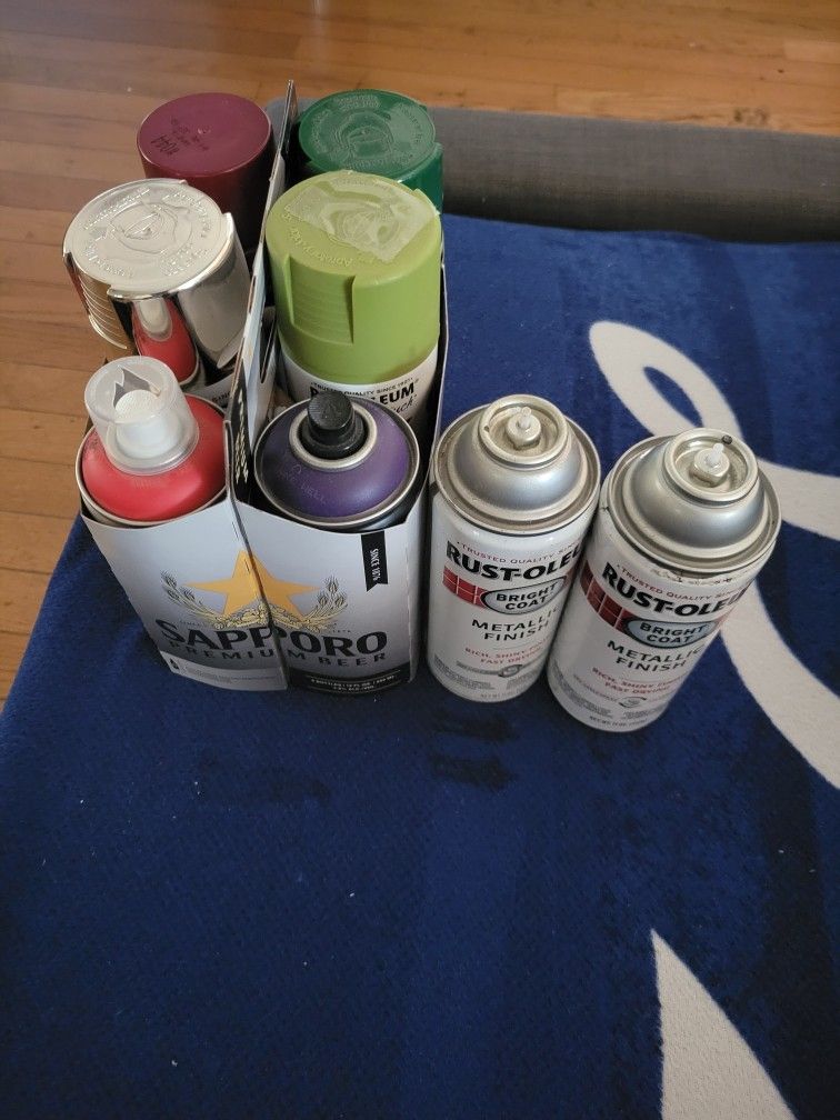 Montana And Rustoleum Spray Paint Cans Assorted