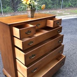 Willett Solid Wood Tall Chest With Big Drawers. Drawers Sliding Smoothly. Delivery Available 