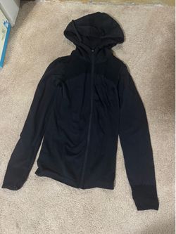 Fabletics black full zip hooded athletic jacket XXS