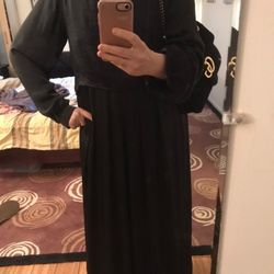 Beautiful silky black maxi dress One Size 