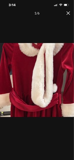 24 MONTH CHRISTMAS SANTA CLAUS DRESS WITH SANTA CAP/HAT.  NEW