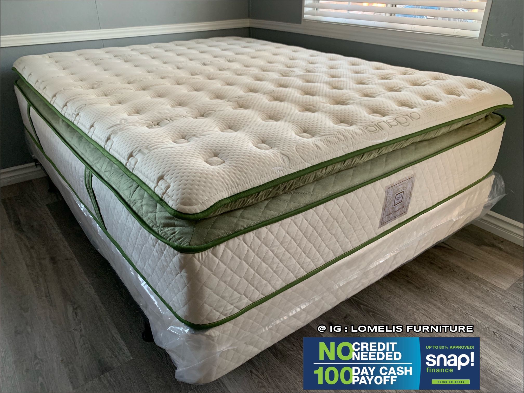 14in Queen Elite Organic Superior Hybrid Gel Memory Foam Pillow Top Mattress