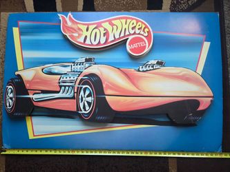 Hot Wheels advertising poster 3D sign.