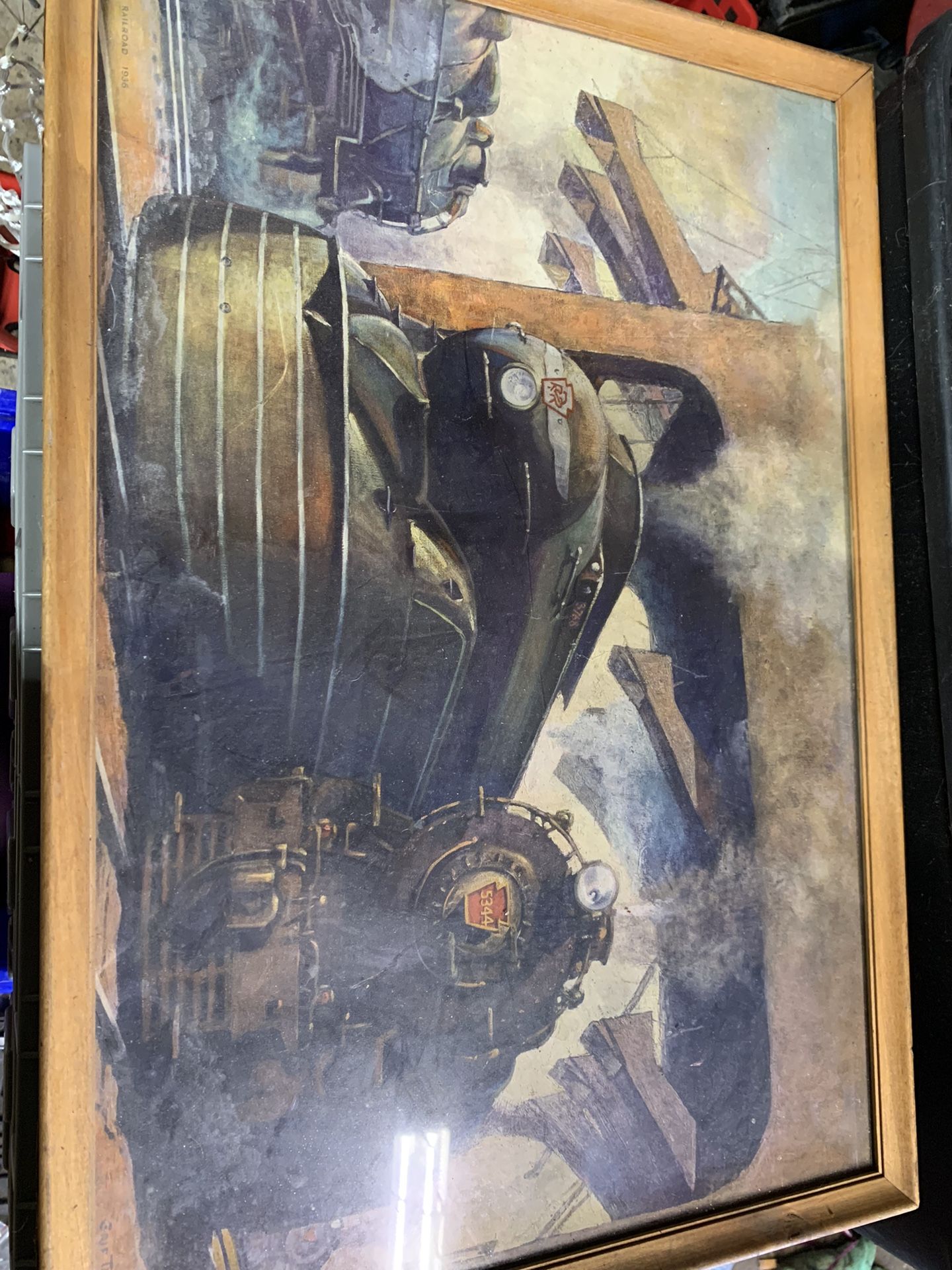 Original 1937 Grif Teller PA Railroad Print Ready To Go