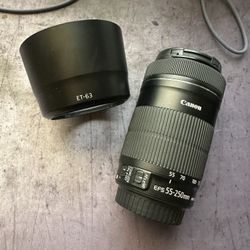 Canon EF-S 55-250mm IS STM w/ Lens Hood
