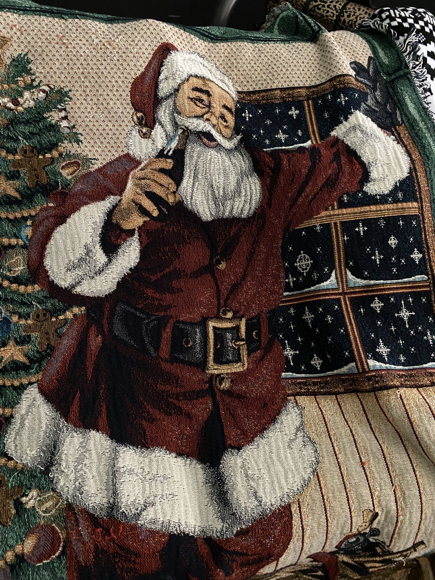 vintage Coca-Cola Santa Claus tapestry throw blanket, 69”x 54”