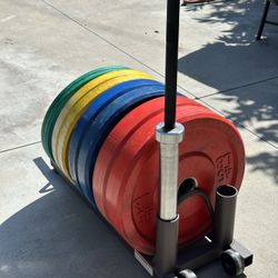 Bumper Plate Set + Olympic Barbell