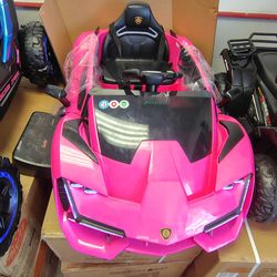 Kids electric power wheel car pink Lamborghini for  girls 199