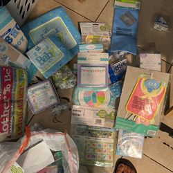 Bunch Of Brand New Baby Shower Stuff For Boy