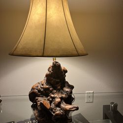 Vintage Knarl-wood Lamp