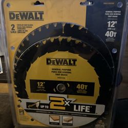 Brand new factory Dewalt 12 inch, 40T Miter blades