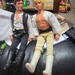 Hen Solo And  Luke Sky Walker 1978 Dolls