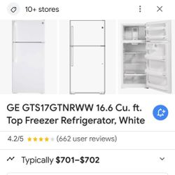 White GE refrigerator 