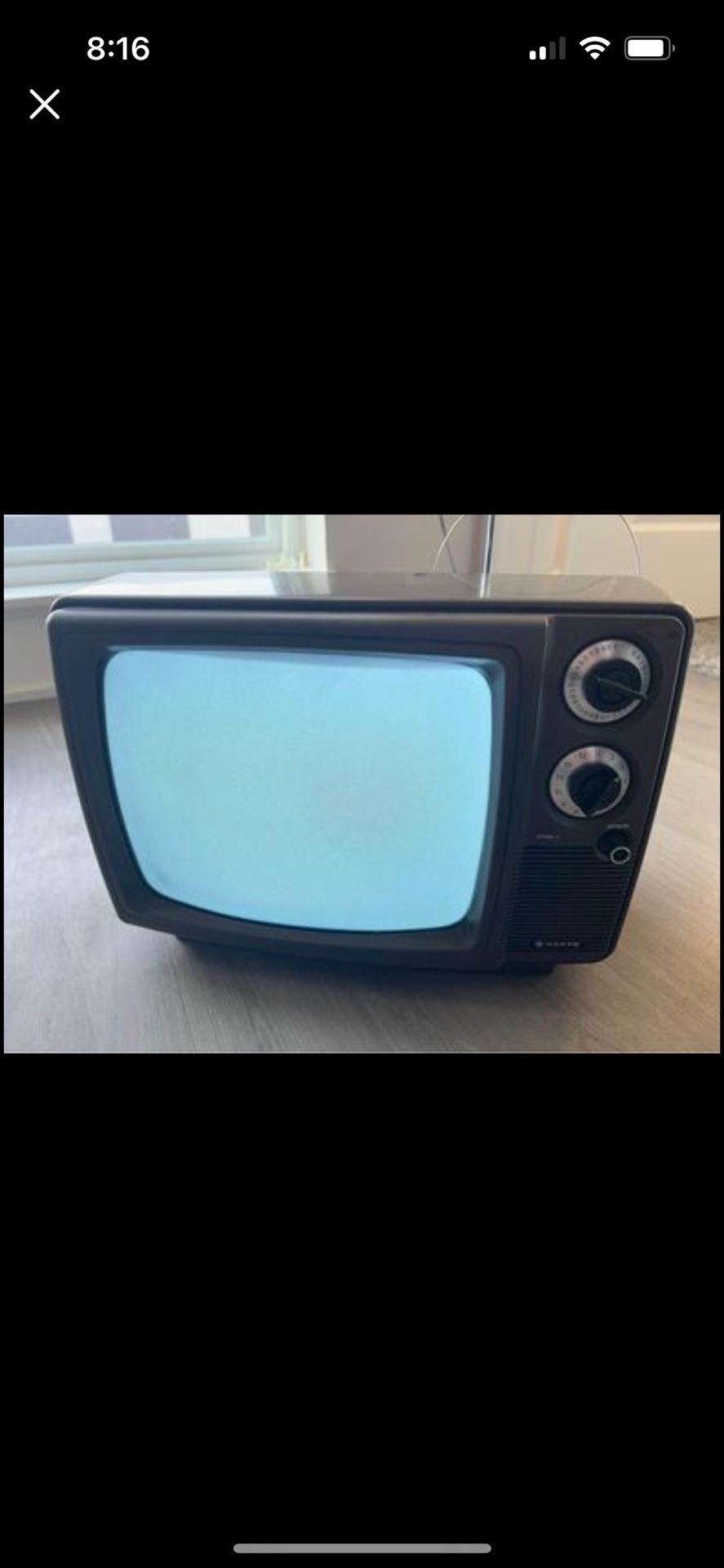 Vintage Sanyo Black and White TV