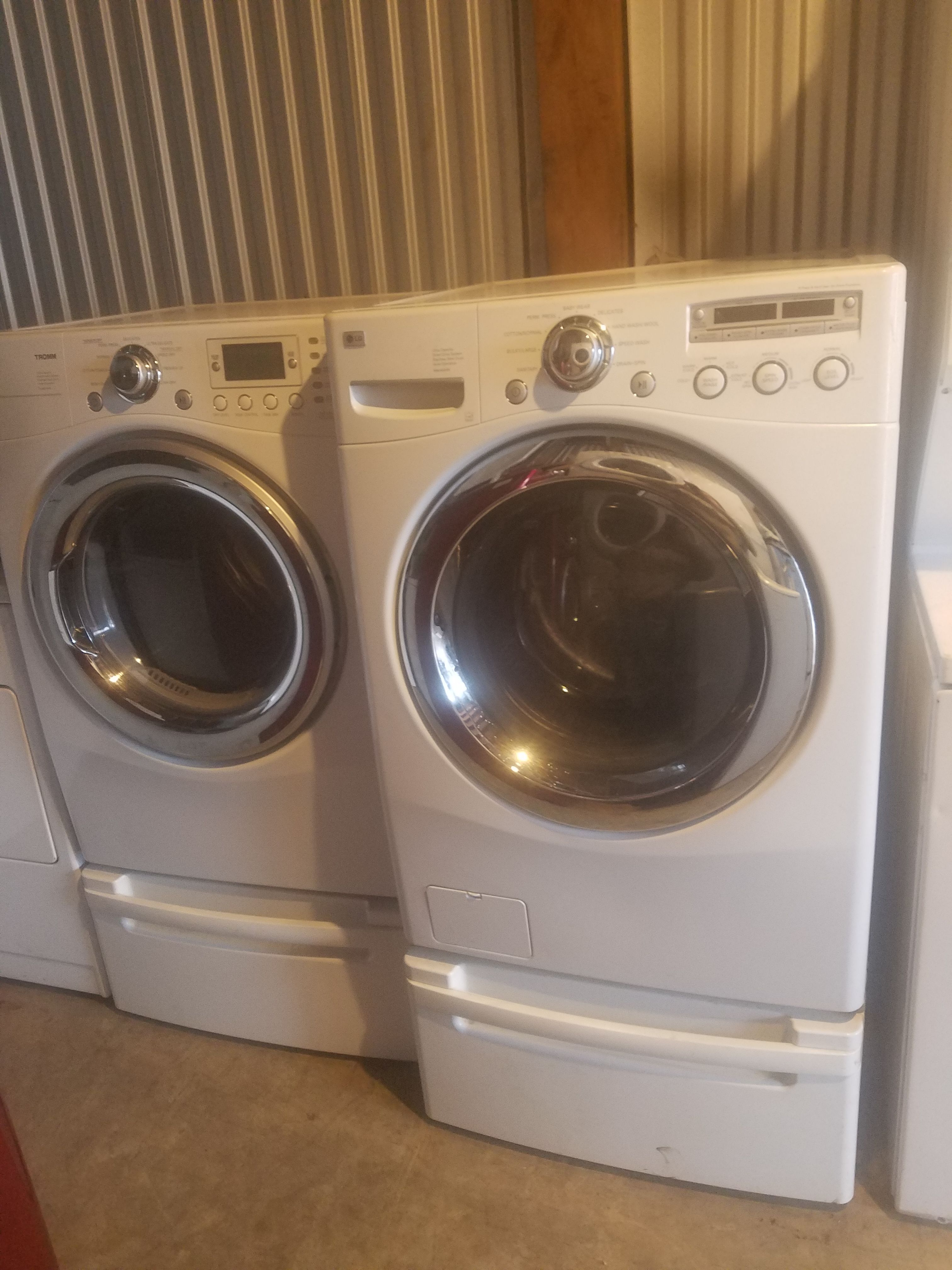 Washer and electric dryer
