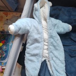 3-6m Fleece Snowsuit
