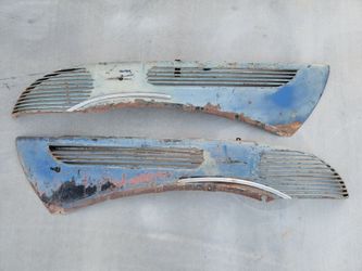 Original 1938 Ford Car Left & Right Hood Side Panel Pair