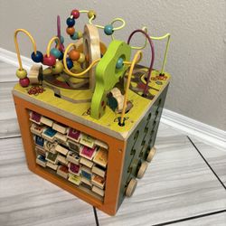 Kids Wooden Activity Cube 