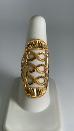 21k gold infinity knuckle ring