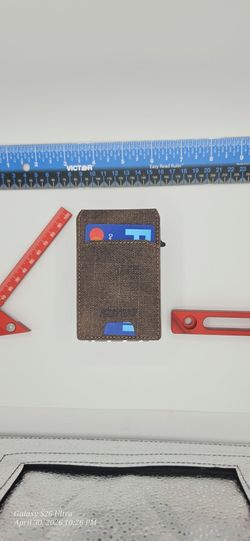 Brown Magnetic Pop Up Wallet High Id Window Can Be Engraved!
