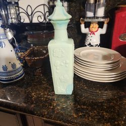 Vintage Green Milk Glass James Beams