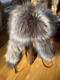 Hat Winter Unisex New Real Fox Fur Size L