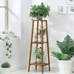 3-Tier Tall Plant Stand Pot Vase Holder Flower Seasoning Display Shelf Rack Small Space 