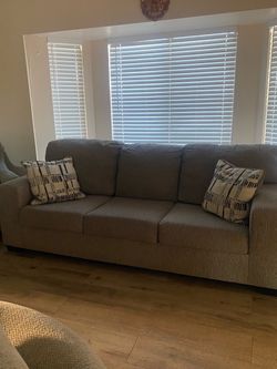 Gray Microfiber 3-Seat Sofa