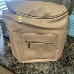Fawn Leather Diaper bag/backoackpac,Purse