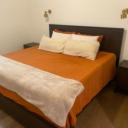 King bedroom set and mattress, including night stands