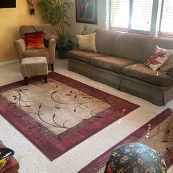 Avocado Green Down Couch Set