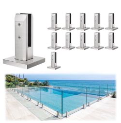 12 Pack Level 3 Marine Grade SS2205 Glass Railing Spigot Heavy Duty - 2.6 LB