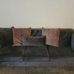 Gray Studded Couch