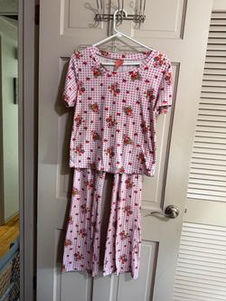 Girls Strawberry Short Cake Pajama Set Size Large