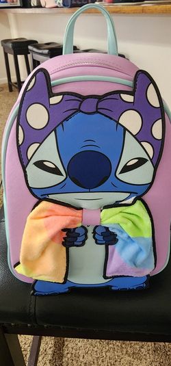 Loungefly Stitch Laundry w/ Rainbow Cape Super Stitch Mini Backpack New w/Tags