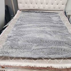 AREA RUG SHAGGY GRAY 6x9