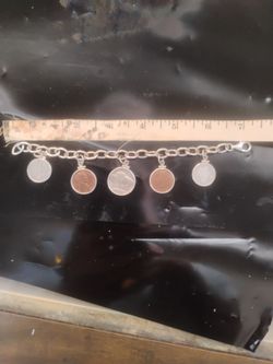 US Coin Charm Bracelet Sterling Silver