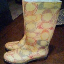 Coach Multi Light Color Rain Boots