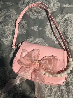 pink shein purse with bow
