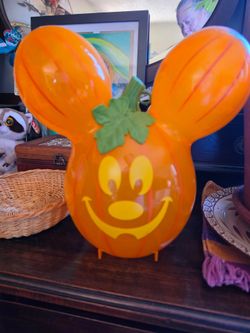 the Disney Parks Mickey Pumpkin Balloon Popcorn Bucket