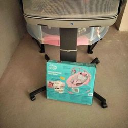 Baby Bassinet And Unopened Baby Bouncer