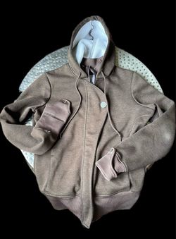 Womens Large Zippered Hooded Jacket