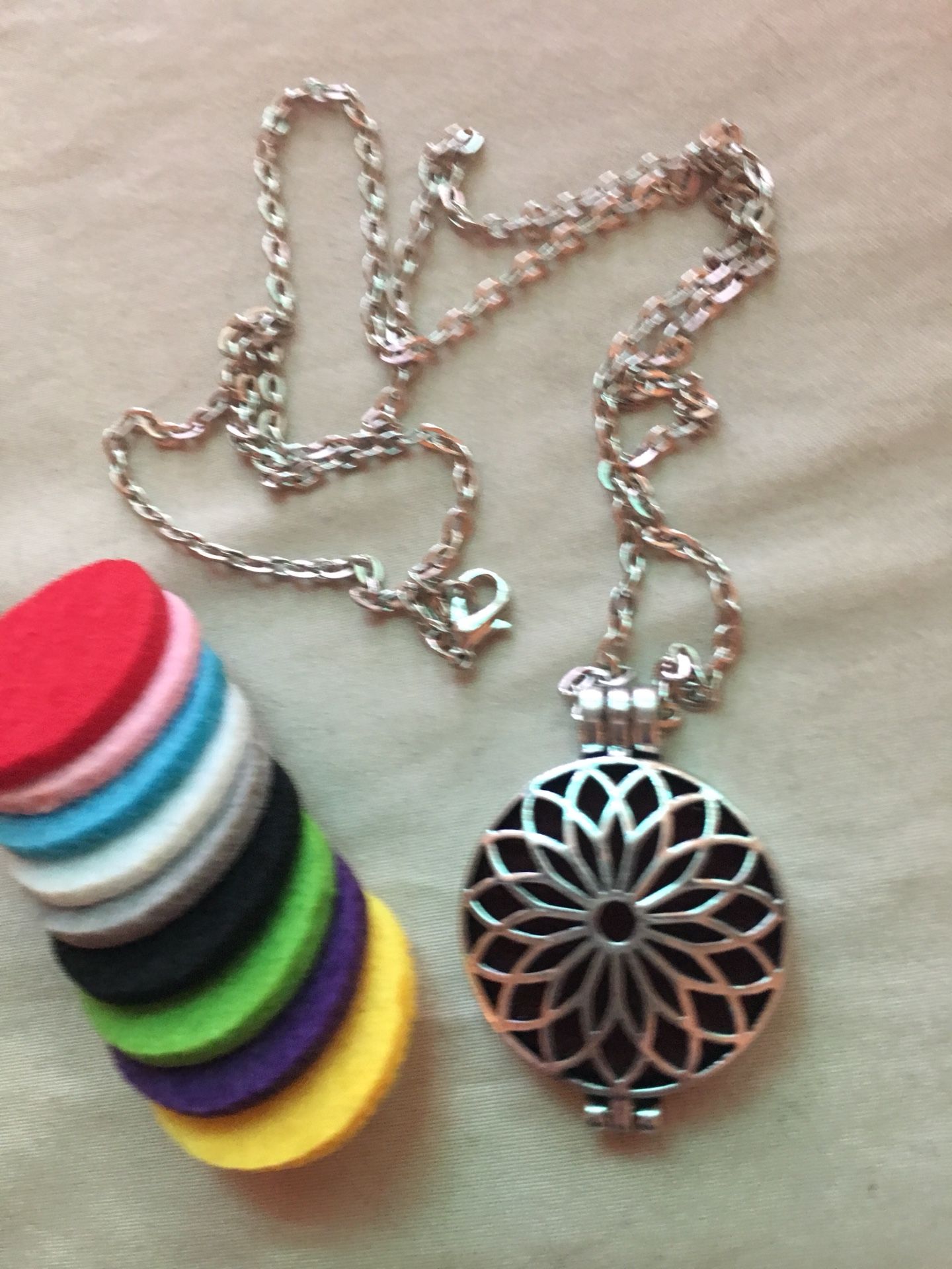 * Essential oil diffuser pendant necklace