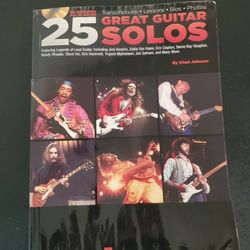 25 Great Guitar Solos/transcriptions,lessons, Bios, Photos With CD