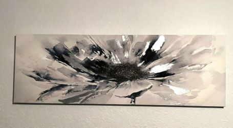 New Large Blue Metallic Wall Canvas