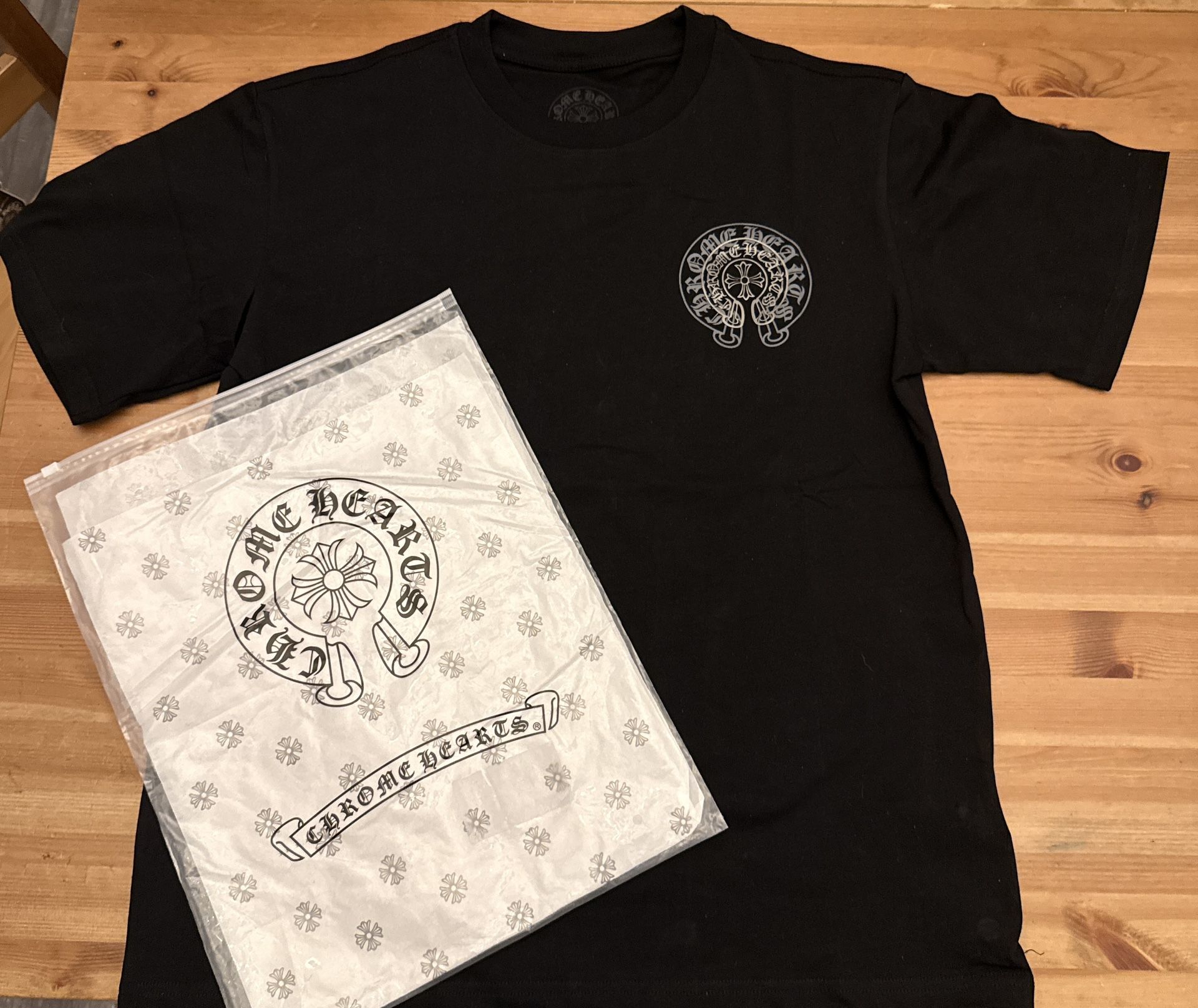 Black/grey Chrome Hearts T-shirt